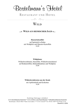 j   WILD AUS HEIMISCHER JAGD i