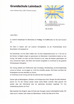 Einladung - Grundschule Leimbach