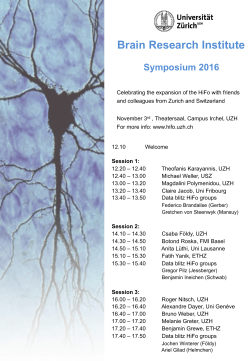Brain Research Institute Symposium 2016