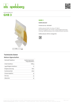 Produktdatenblatt