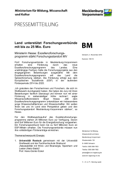 166-16 Exzellenzforschungsprogramm