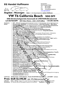 VW T6 California Beach SGG DF9 - EG