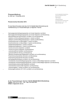 Pressemitteilung - Amt für Statistik Berlin