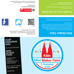 Mini Maker Faire - die Stadtbibliothek Köln bloggt