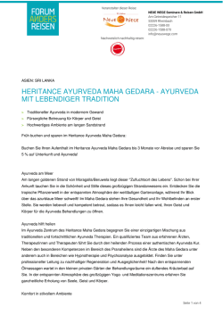HERITANCE AYURVEDA MAHA GEDARA