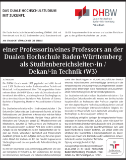 in / Dekan - Duale Hochschule Baden