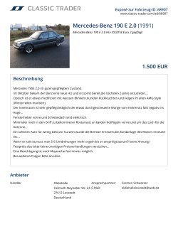 Mercedes-Benz 190 E 2.0 (1991) 1.500 EUR