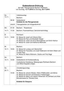 Gottesdienst-Ordnung - Pfarreiengemeinschaft Ottmaring