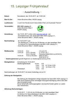 Infos / Ausschreibung