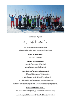 4. skilager - Website der Pestalozzischule Pirna