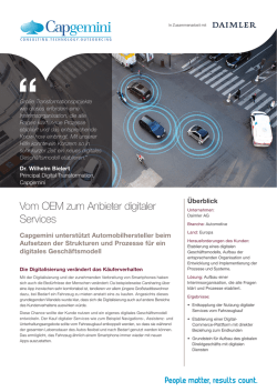 Vom OEM zum Anbieter digitaler Services
