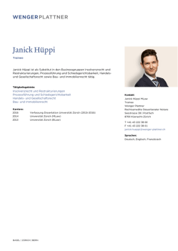Janick H&uuml;ppi - Wenger Plattner