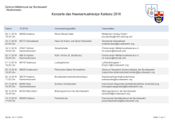 Konzerte des Heeresmusikkorps Koblenz 2016