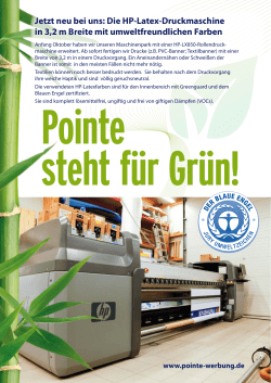 Jetzt neu bei uns: Die HP-Latex-Druckmaschine