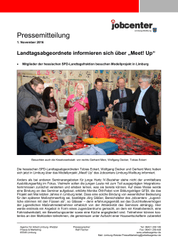 Pressemitteilung - Jobcenter Limburg