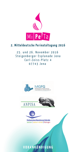 25. und 26. November 2016 Steigenberger Esplanade Jena Carl