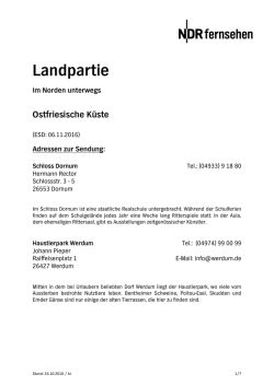 Download: Adressen und Rezepte zur Sendung