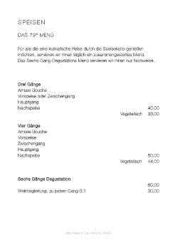 Speisekarte