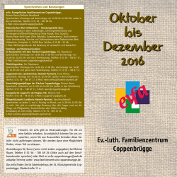 Flyer Oktober bis Dezember - Familienzentrum Coppenbrügge