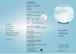 Broschüre Hospizgruppe Ehingen