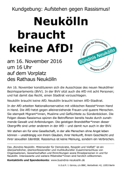 DIN A4 - B&uuml;ndnis Neuk&ouml;lln