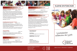 kleine entdecker - Gymnasium Siegburg Alleestraße