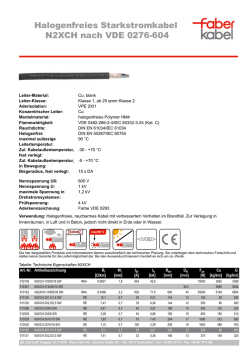 Halogenfreies Starkstromkabel N2XCH nach VDE