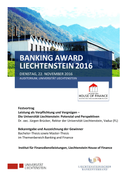 Banking Award - Liechtensteinischer Bankenverband