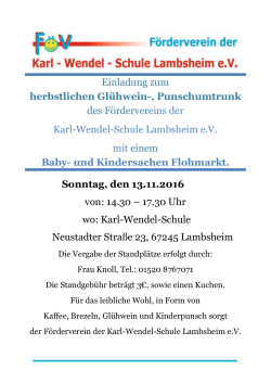 Einladung FÖV KWS - Karl-Wendel