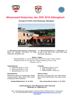 Wienerwald Klubschau des ÖZK 2016 Altlengbach
