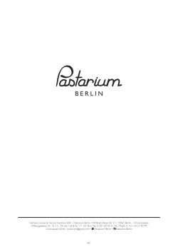 Unser Menü - Pastarium Berlin