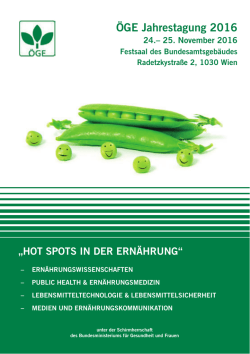Hot spots in der Ern&auml;hrung - Public Health