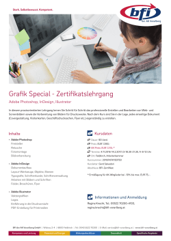 Grafik Special - Zertifikatslehrgang