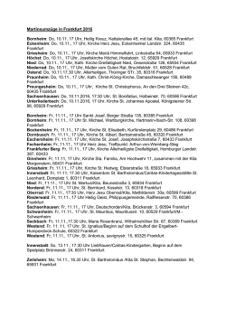 Liste der Martinsumzüge in Frankfurt