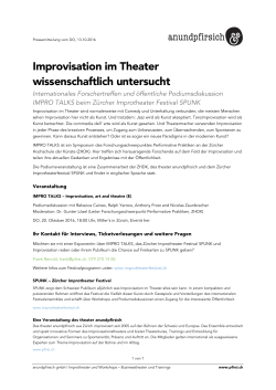 Improvisation im Theater wissenschaftlich untersucht