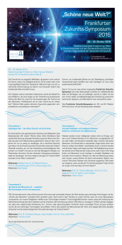 Frankfurter Zukunfts-Symposium 2016