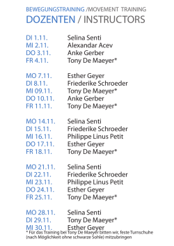 dozenten / instructors
