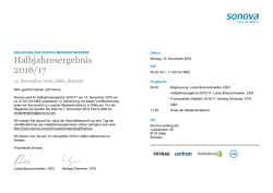 Halbjahresergebnis 2016/17