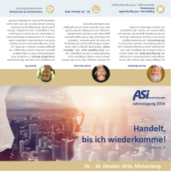 Handelt, bis ich wiederkomme!