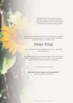 Peter Pölzl - Bestattung Jung, Salzburg, Bestattungsunternehmen