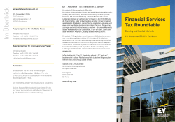 Financial Services Tax Roundtable