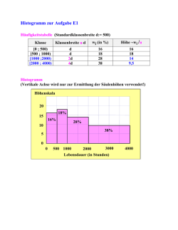 Histogramm zur Aufgabe E1
