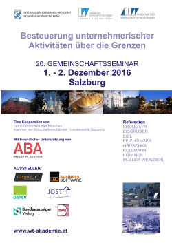 2. Dezember 2016 Salzburg - Akademie der Wirtschaftstreuhänder