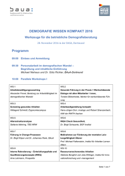 Demografie Wissen Kompakt 2016 - Werkzeuge für die