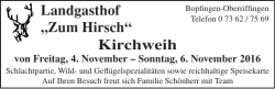 Kirchweih Landgasthof „Zum Hirsch“