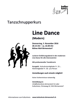 Line Dance - kulturkreis birmenstorf