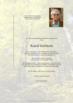 Doblhofer Rudolf - Bestattung Buchsteiner Wallmann Salzburg