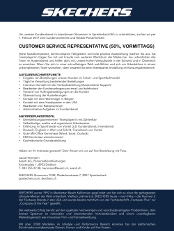 customer service representative (50%, vormittags)