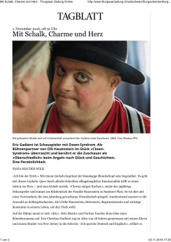 Mit Schalk, Charme und Herz - Thurgauer Zeitung Online