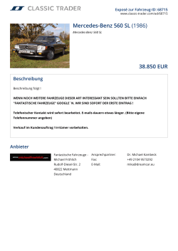 Mercedes-Benz 560 SL (1986) 38.850 EUR